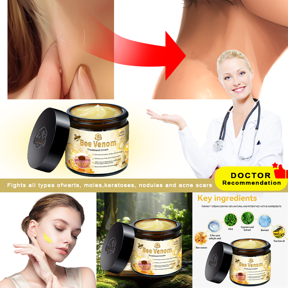 Bee Venom Skin Treatment Cream Royal Pharmaceutical Society (RPS) Approved(Helping with acne, wart, rosacea, psoriasis, age spots, eczema, and reducing the appearance of stretch marks) 🌳